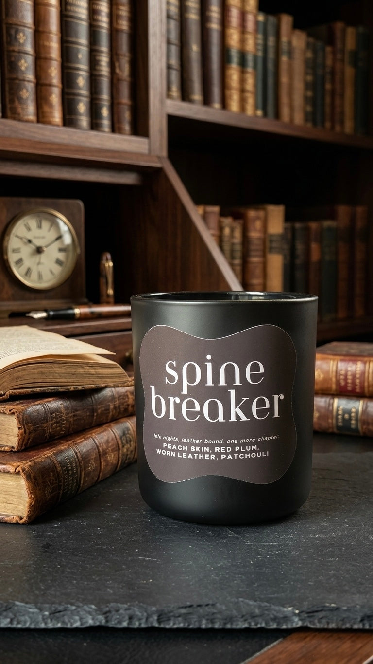Leather Musk Coconut Soy Candle | Spine Breaker