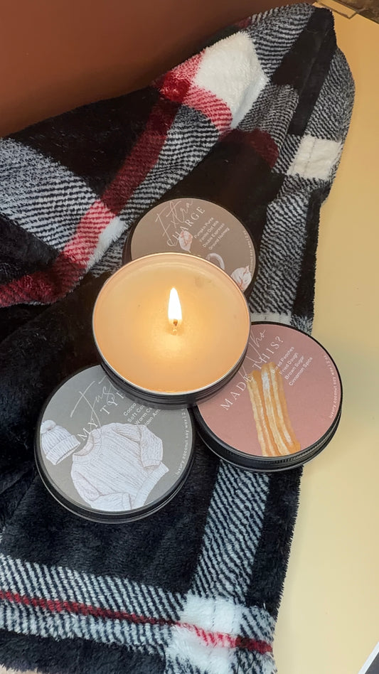Homey Fall Mini Candle Sample Collection - Set of 4 Tins