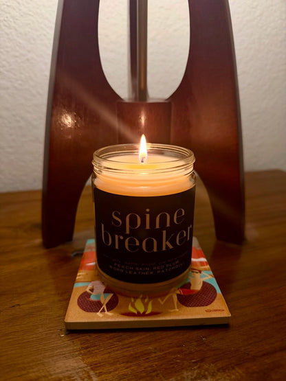 Leather Musk Coconut Soy Candle | Spine Breaker