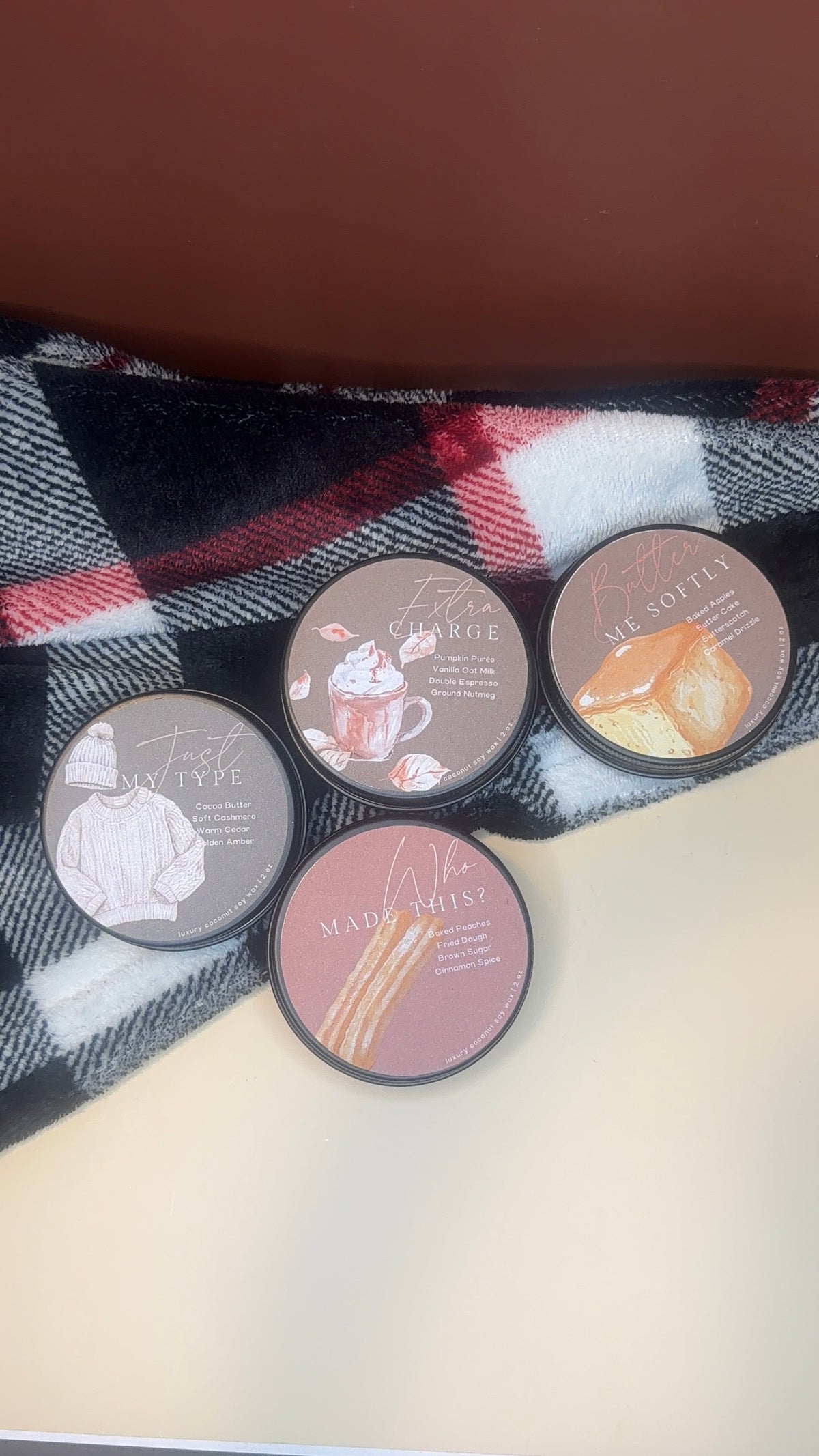 Homey Fall Mini Candle Sample Collection - Set of 4 Tins